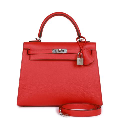 Hermès Kelly 25 Sellier Verso Rouge Piment 